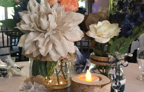 table centerpiece for wedding reception day
