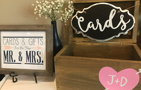 wedding reception cards and gifts decor