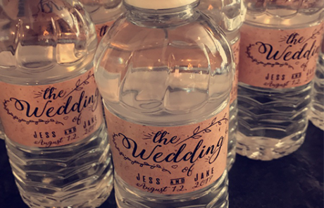 water bottle labels for wedding day